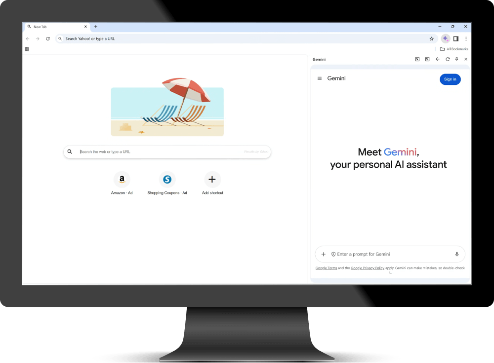 OneStart Desktop Screen